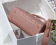 Dior Lady Pink M8013 Size 20 x 16.5 x 8 cm - 5