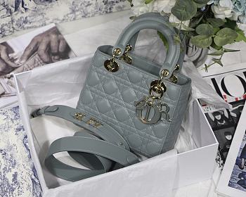 Dior Lady Rock Grey M8013 Size 20 x 16.5 x 8 cm