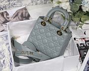 Dior Lady Rock Grey M8013 Size 20 x 16.5 x 8 cm - 5