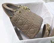 Dior Lady Warm Taupe M8013 Size 20 x 16.5 x 8 cm - 6