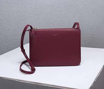 Celine Trio Shoulder Red Bag Size 25 cm