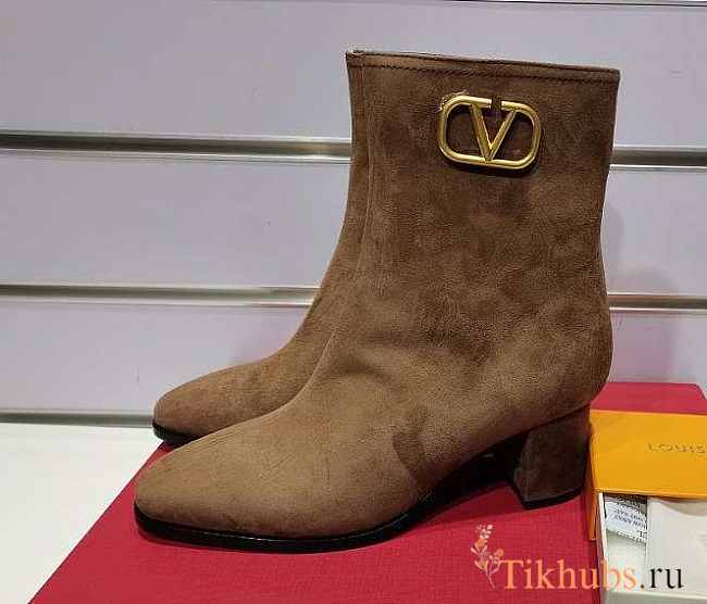 Valentino Suede Brown Boots - 1