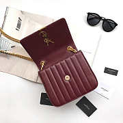 Vicky Shoulder Bag Original Leather Maroon 17.5 x 14.5 x 7 cm - 3