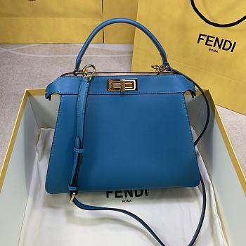 Fendi Peekaboo Iseeu Grow Grass Blue 88N325 Size 33 x 25 x 12 cm