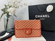 Chanel Flap Bag Straw Woven Size 21 x 14 x 9 cm - 1