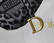 Dior Saddle Embroidery Gray Leopard Print M9001 Size 25.5 x 20 x 6.5 cm - 3