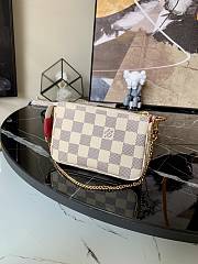 LV Mini Pochette Accessoires Damier Azur Canvas N60487 Size 15.5 x 10.5 x 4 cm - 2