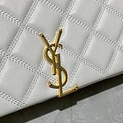 YSL Becky Quilted Lambskin Chain Bag White 629246 Size 25 x 17 x 7 cm - 4