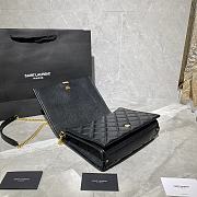 YSL Becky Quilted Lambskin Chain Bag Black 629246 Size 25 x 17 x 7 cm - 4