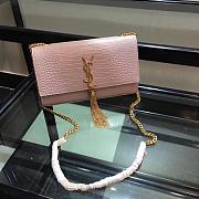 YSL Crocodile Pattern Chain Bag Size 24 × 14.5 × 5.5 cm - 1