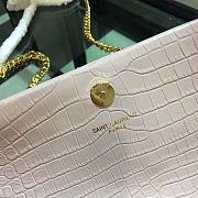 YSL Crocodile Pattern Chain Bag Size 24 × 14.5 × 5.5 cm - 2