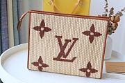 Louis Vuitton Pochette Voyage Monogram Raffia M80351 Size 25 x 20 x 5.5 cm - 1