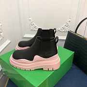 Bottega Veneta Short Boots in Black/ Pink - 5