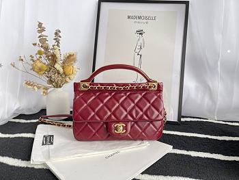 Chanel Mini Castle Series Hanger Bag Red 22 cm