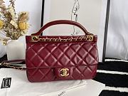 Chanel Mini Castle Series Hanger Bag Red 22 cm - 4