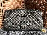 Chanel XXL Airline Flap Bag 46cm Black Silver Hardware - 1