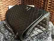 Chanel XXL Airline Flap Bag 46cm Black Silver Hardware - 4