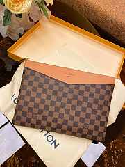 Louis Vuitton Pouch Wallet Gray/ Beige / Red - 6