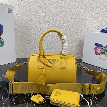 Prada Pillow Bag Yellow 1BB846 Size 20 x 11 x 11.5 cm