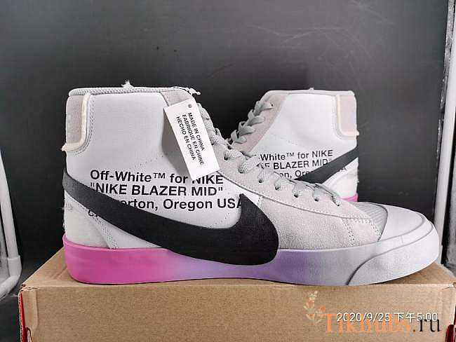 Nike Blazer Mid Off-White Wolf Grey Serena - 1