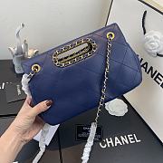 Chanel Flip-Top Chain Bag Blue AS1466 Size 26 x 17 x 6 cm - 5