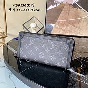 LV Black Flower Trunk Zipper Wallet M80558 Size 19.5 x 10 x 2 cm - 1