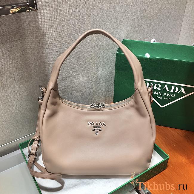 Prada Underarm Bag Cream 1BC132 Size 26 x 21 x 9.5 cm - 1