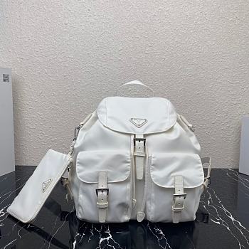 Prada Backpack White 1BZ811 Size 30 x 32 x 15 cm