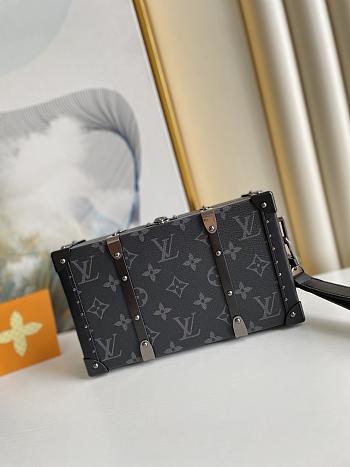 LV Wallet Trunk Black Flower Clutch M20249 Size 25 × 14 × 6 cm