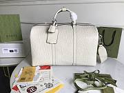 Gucci GG Embossed Duffle Bag White 625768 Size 44.5 x 28 x 24.5 cm - 1