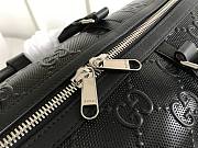 Gucci GG Embossed Duffle Bag Black 625768 Size 44.5 x 28 x 24.5 cm - 3