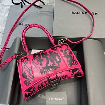 Balanciaga Hourglass Bag Pink/Black Size 23 x 10 x 14 cm