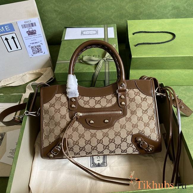 Gucci x Balenciaga GG Canvas City Bag 658598 Size 30 x 12 x 20 cm - 1