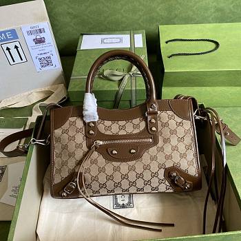 Gucci x Balenciaga GG Canvas City Bag 658598 Size 30 x 12 x 20 cm