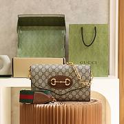 Gucci Horsebit 1955 Small Bag In GG Supreme 677286 Size 26 x 16 x 4 cm - 1