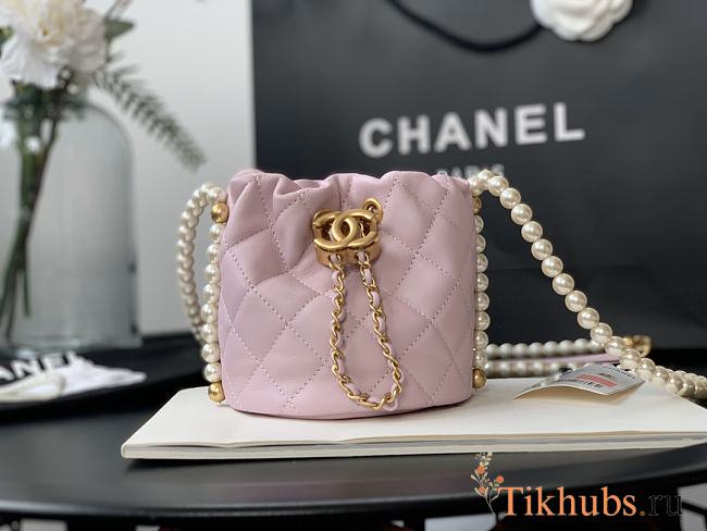 Chanel Mini Drawstring Bag Pink Size 12 x 12 x 12 cm - 1