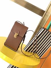 YSL Mobile Phone Bag Brown 667718 Size 9 x 3.5 x 18 cm - 1