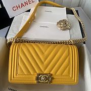 Chanel Leboy Grain Calfskin Yellow 67086 Size 25 cm - 1