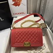 Chanel Leboy Grain Calfskin Red 67086 Size 25 cm - 1