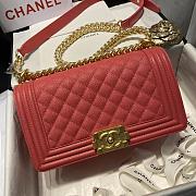 Chanel Leboy Grain Calfskin Red 67086 Size 25 cm - 5