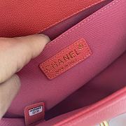 Chanel Leboy Grain Calfskin Red 67086 Size 25 cm - 4