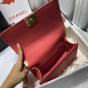 Chanel Leboy Grain Calfskin Red 67085 Size 20 cm - 4