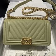 Chanel Leboy Grain Calfskin Green 67086 Size 25 cm - 2