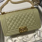 Chanel Leboy Grain Calfskin Green 01 67086 Size 25 cm - 3