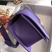 Chanel Leboy Grain Calfskin Purple 67086 Size 25 cm - 5