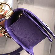 Chanel Leboy Grain Calfskin Purple 67085 Size 20 cm - 5