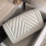 Chanel Leboy Grain Calfskin White 67086 Size 25 cm - 5