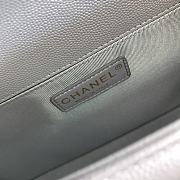 Chanel Leboy Grain Calfskin Light Gray 67086 Size 25 cm - 3