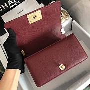 Chanel Leboy Grain Calfskin Red Wine 67085 Size 20 cm - 5