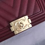 Chanel Leboy Grain Calfskin Red Wine 67085 Size 20 cm - 4